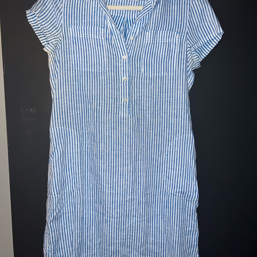 Vineyard Vines Blue and White Striped Linen Dress